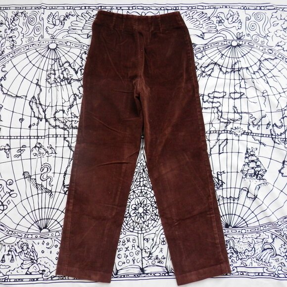 L.L. Bean || Coffee Brown High Waist Straight Leg Corduroy Pants - Picture 1 of 7